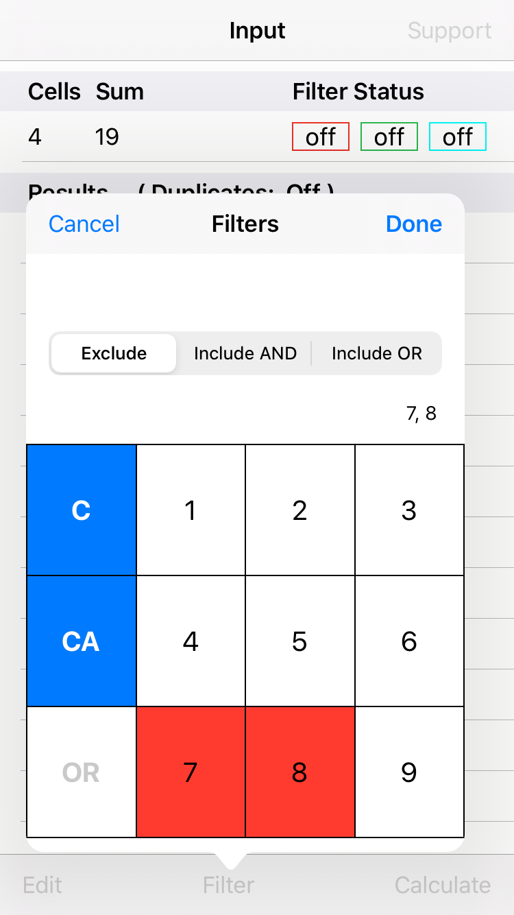 Filtered Results